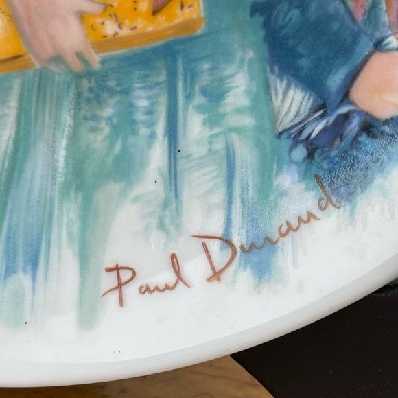 Limoges Paul Durand "Cecile Et Raoul" Christmas Plate 1981 Les Enfants De Durand - Picture 4 of 8